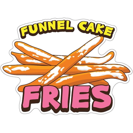 Amistad 8 in. Decal Concession Stand Food Truck Sticker - Funnel Cake Fries AM2016328
